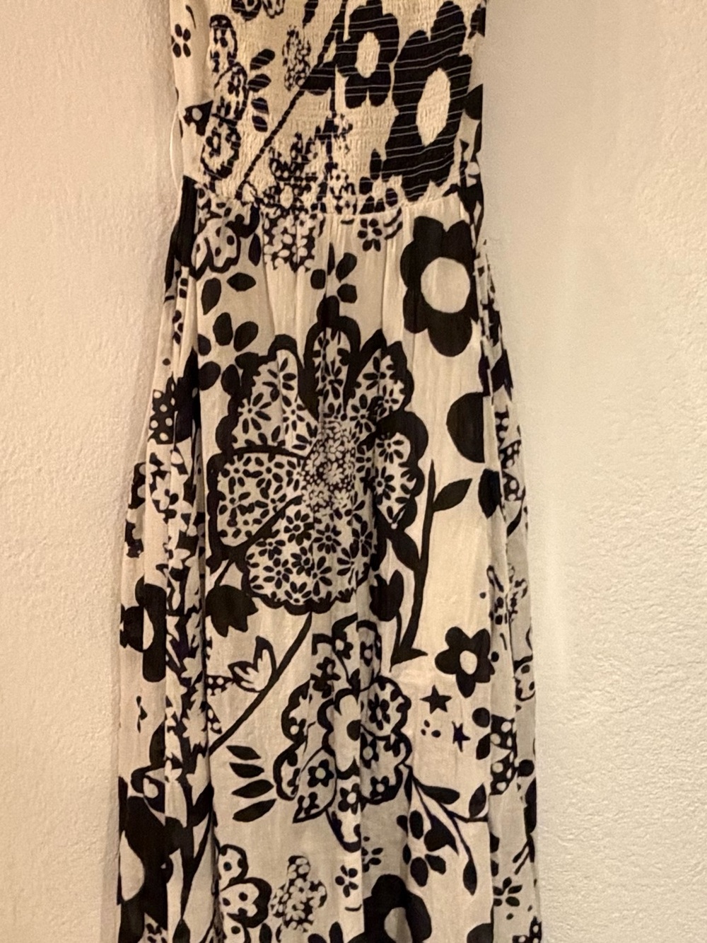Free People Black & White Floral Off-Shoulder Maxi Dress - Picture 6 of 13